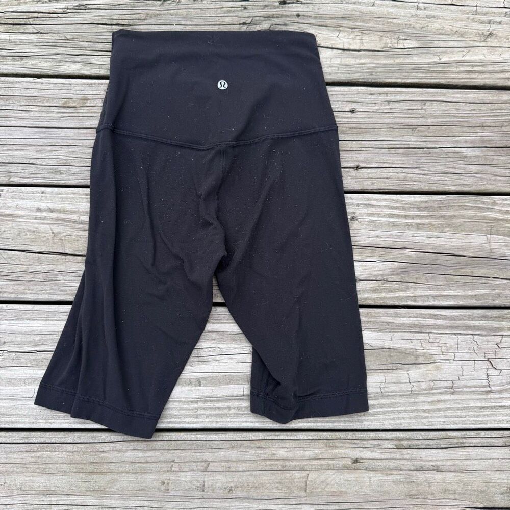 Lululemon Black High Rise Biker Shorts Size 4 9” Inseam